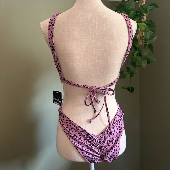 NEW Polka Dot Ruffle High Leg Bikini NastyGal - Picture 3 of 5